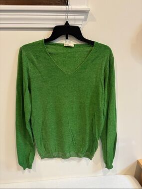 Bellwood Bright Green V-Neck Sweater